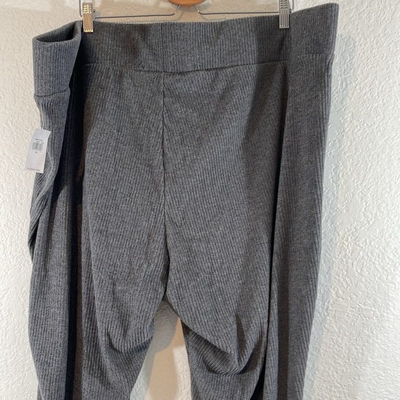 OLD NAVY Plush Cozy Rib Knit Legging Lounge Pants Size 4X High Rise Grey NEW - Picture 6 of 11